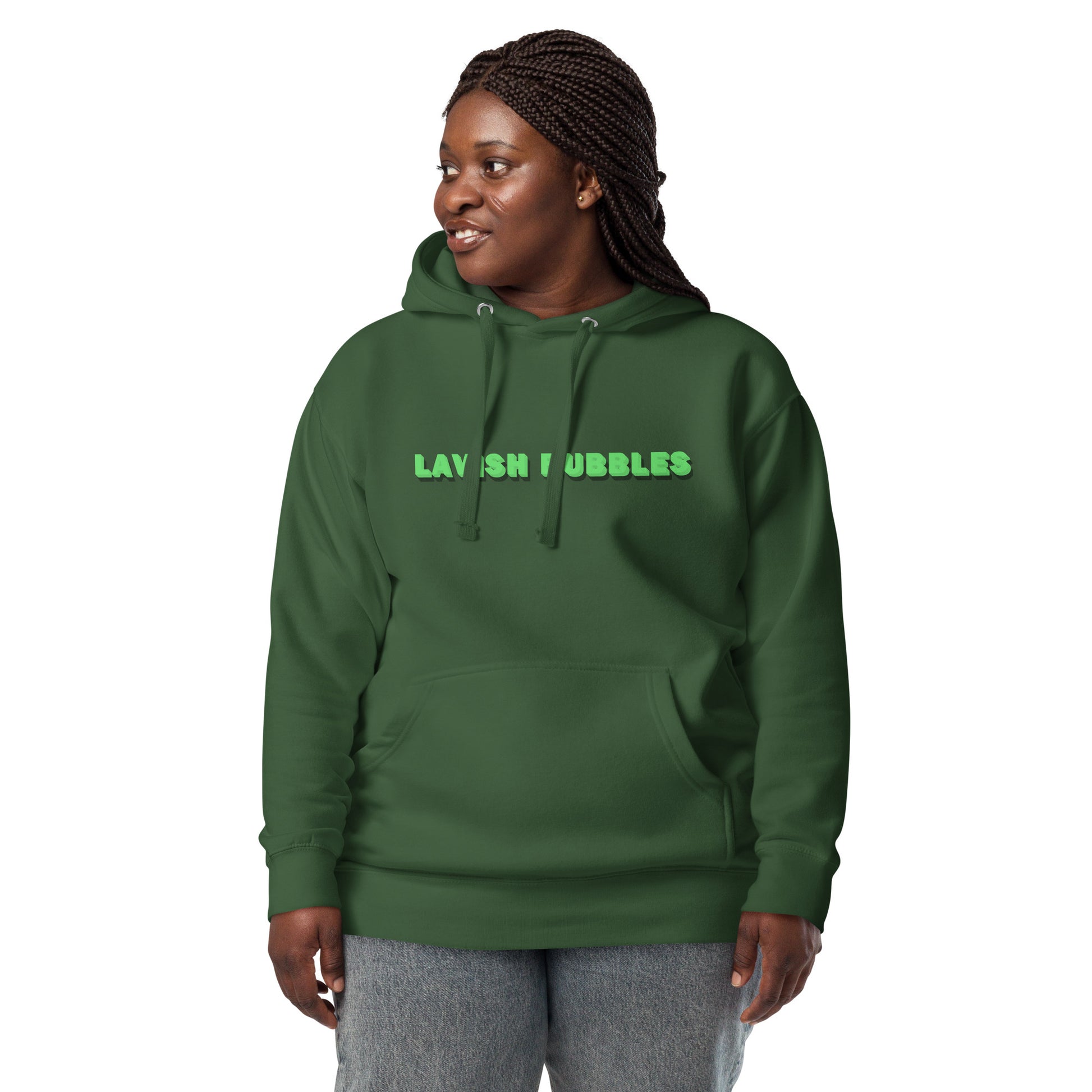 Green name - Unisex Hoodie - Lavish Bubbles - LAVISH BUBBLES