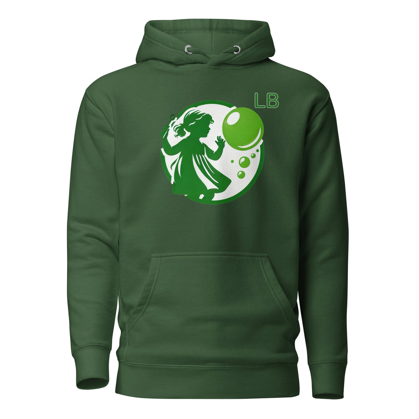 Green Girl - Unisex Hoodie - Lavish Bubbles - LAVISH BUBBLES