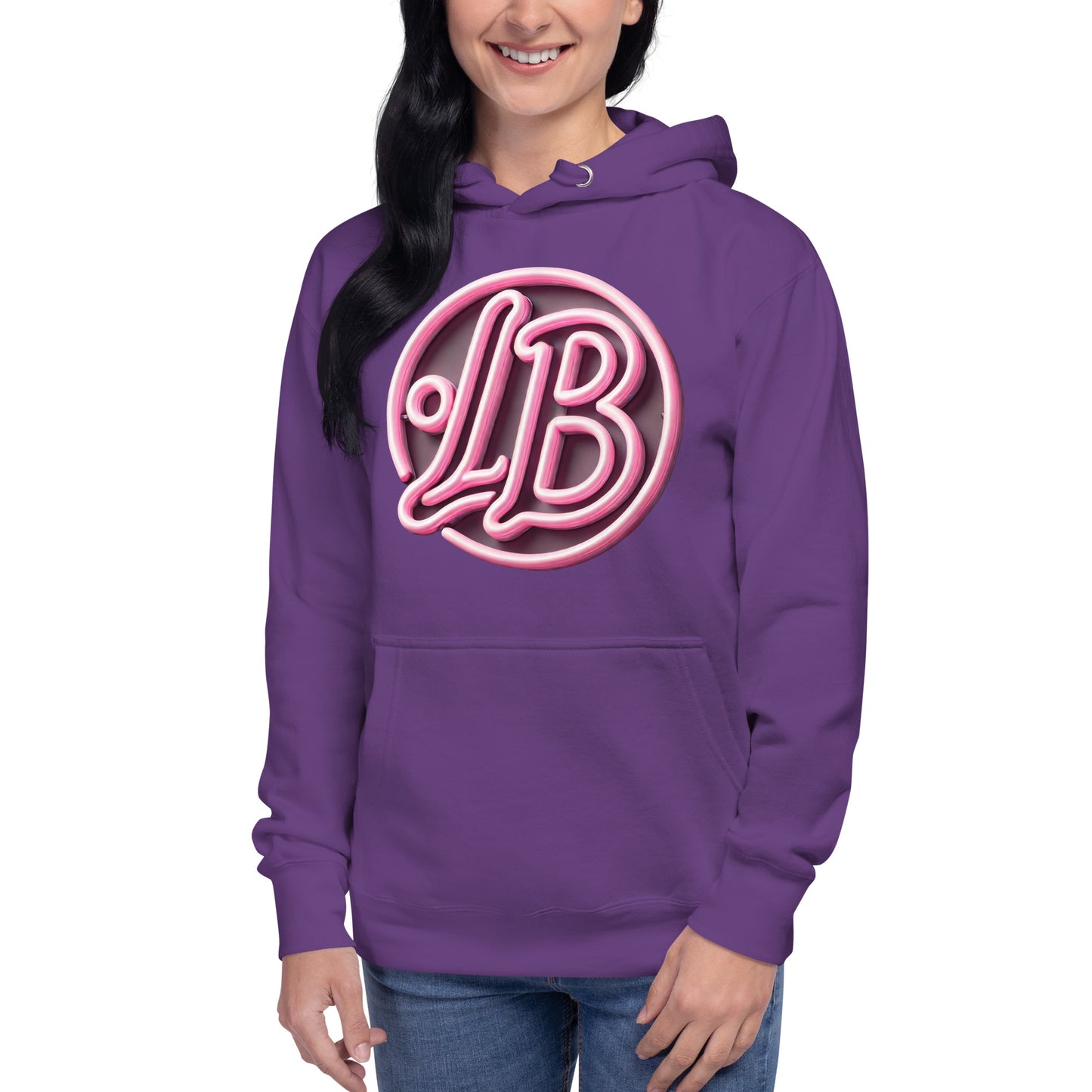 Neon rose - Unisex Hoodie - Lavish Bubbles - LAVISH BUBBLES