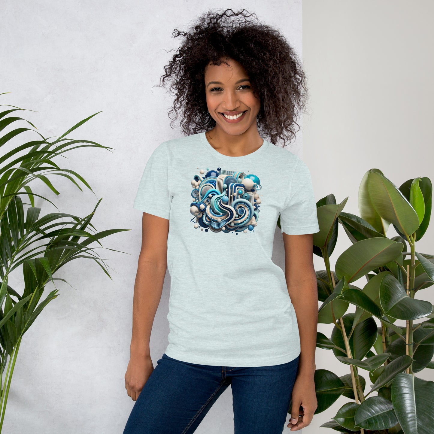 Blue arabesque - Unisex t-shirt - Lavish Bubbles - LAVISH BUBBLES