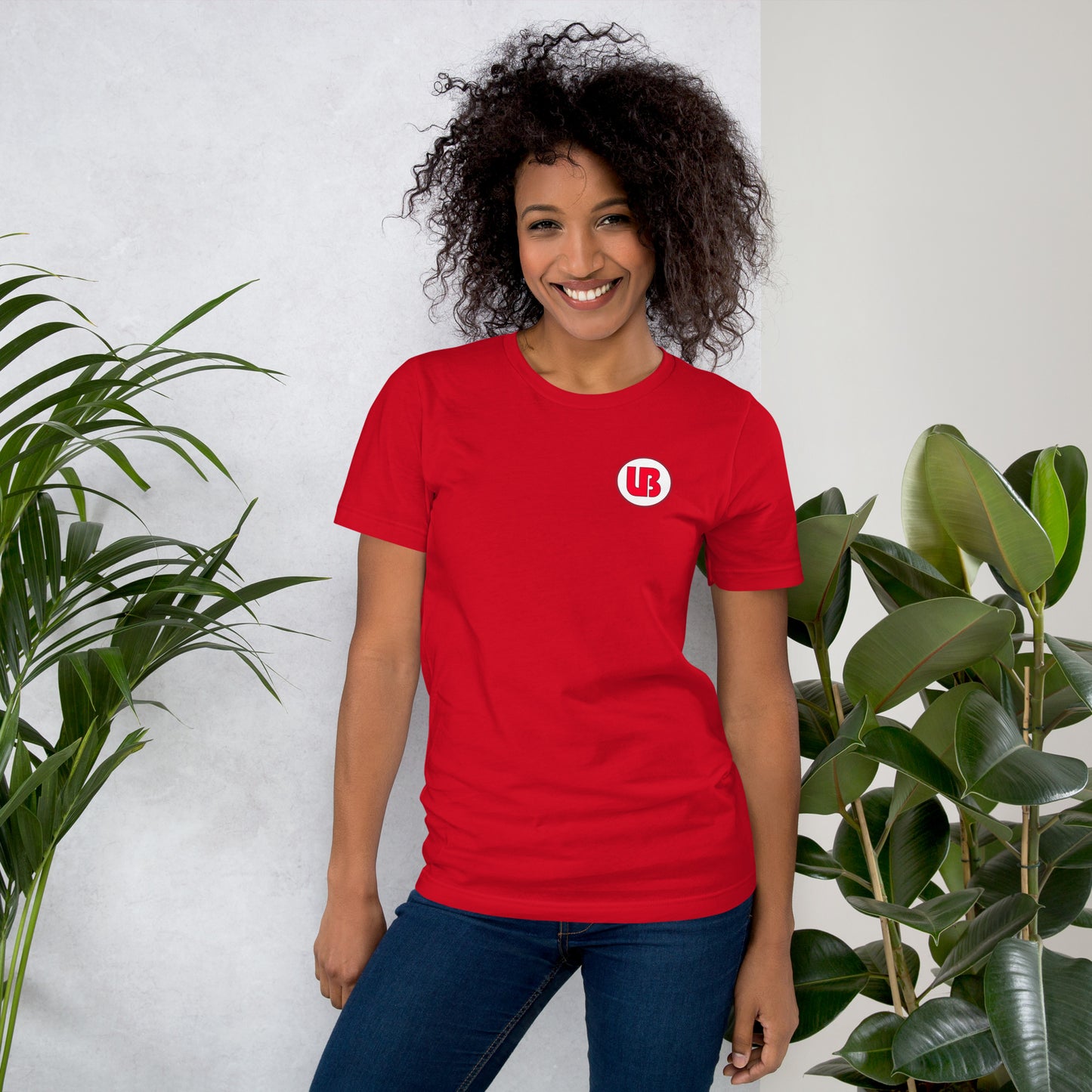 Classic logo red/white/red 1/3 - Unisex t-shirt - Lavish Bubbles - LAVISH BUBBLES