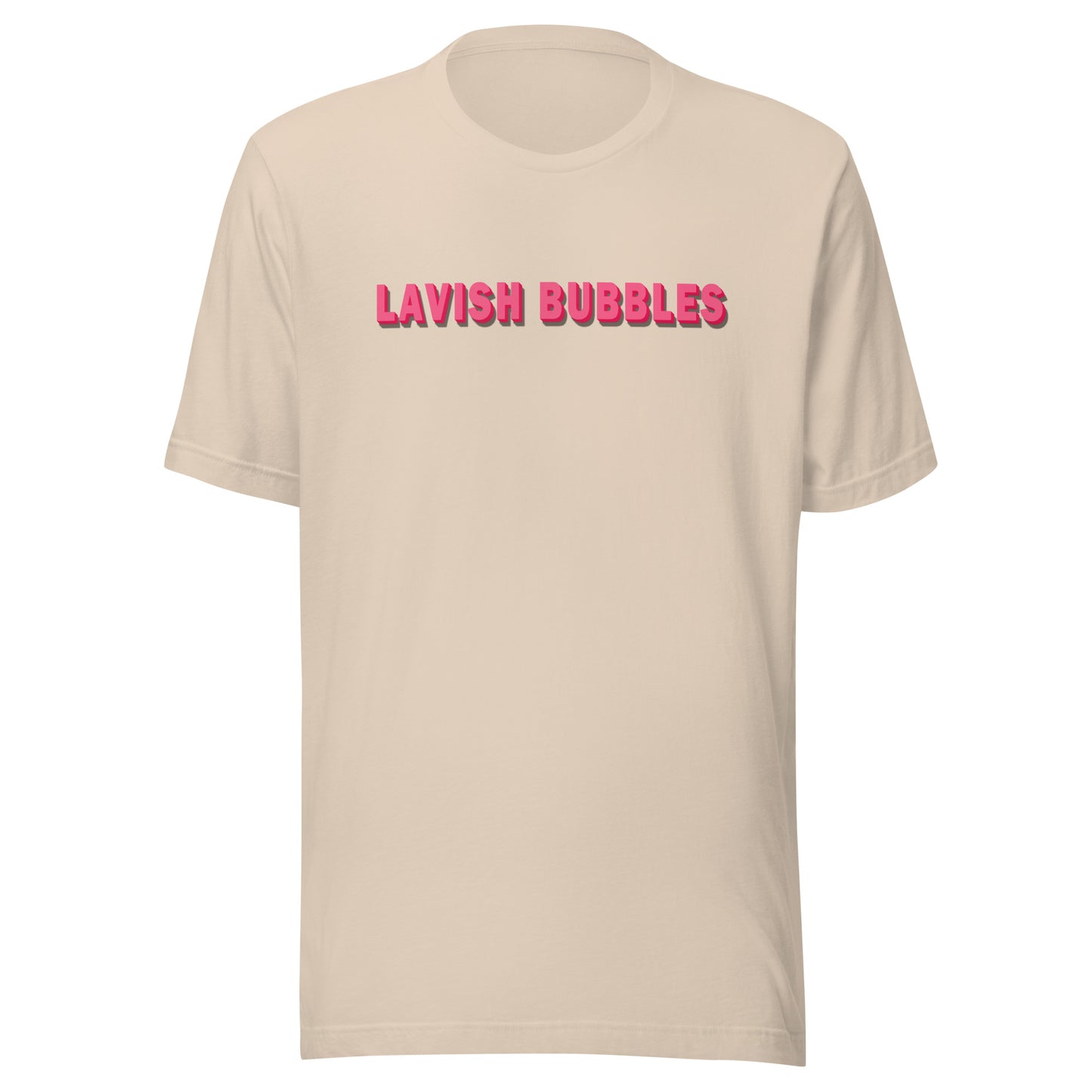 Pink name - Unisex t-shirt - Lavish bubbles - LAVISH BUBBLES