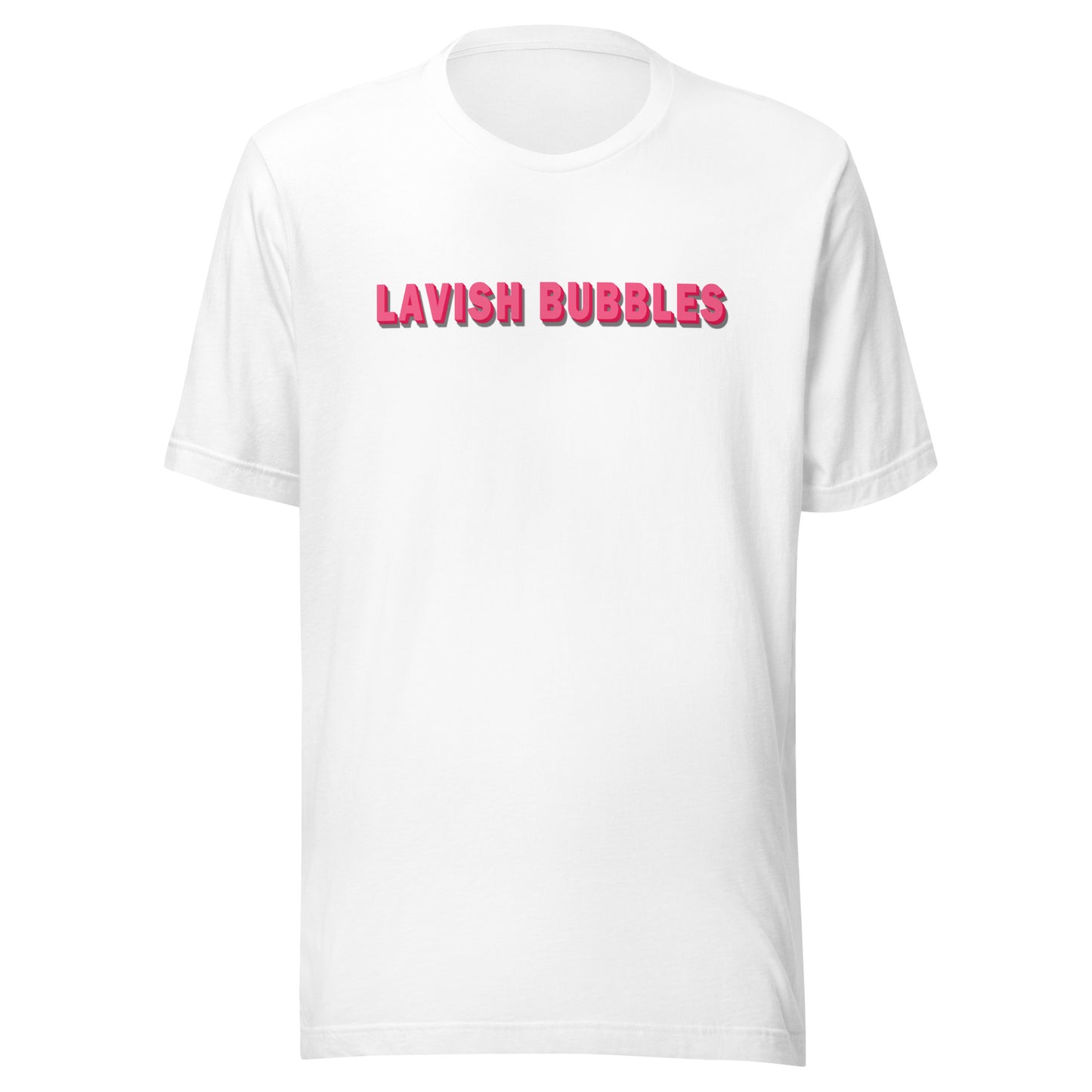 Pink name - Unisex t-shirt - Lavish bubbles - LAVISH BUBBLES