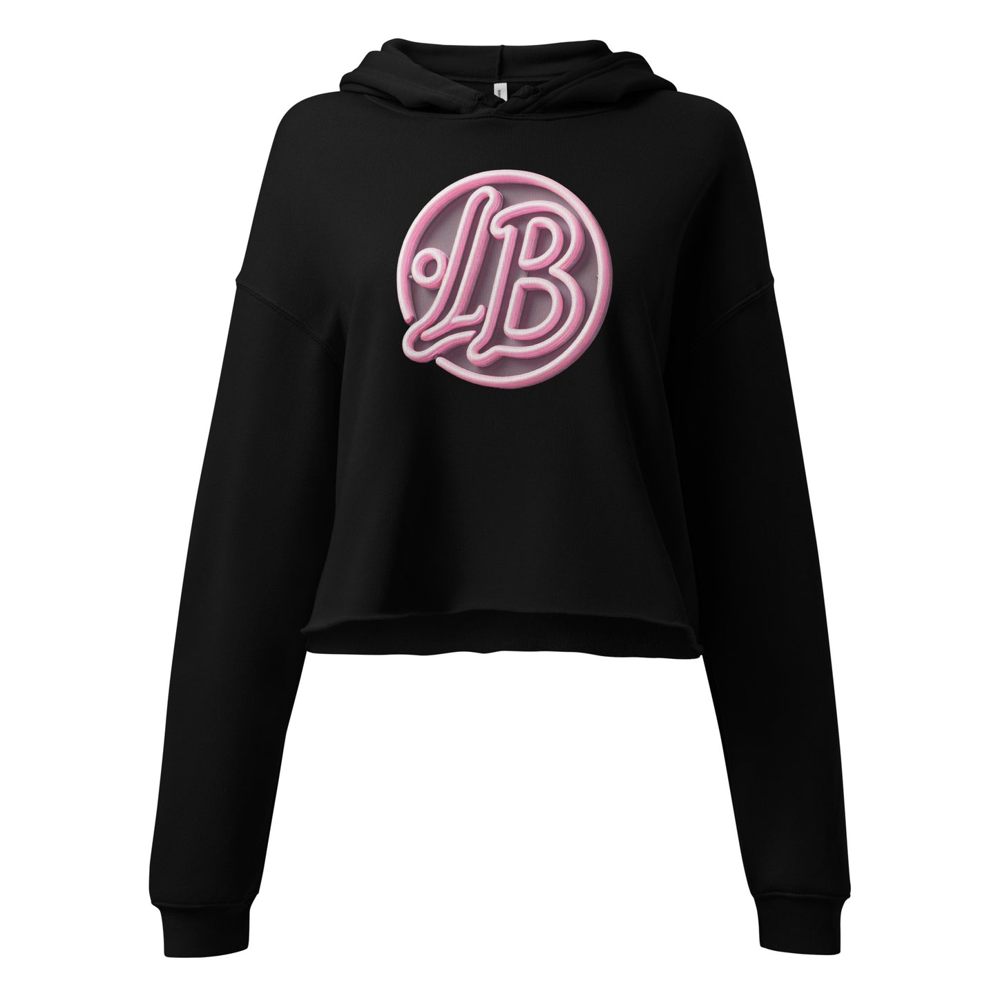 Neon rose - Crop Hoodie - Lavish Bubbles - LAVISH BUBBLES