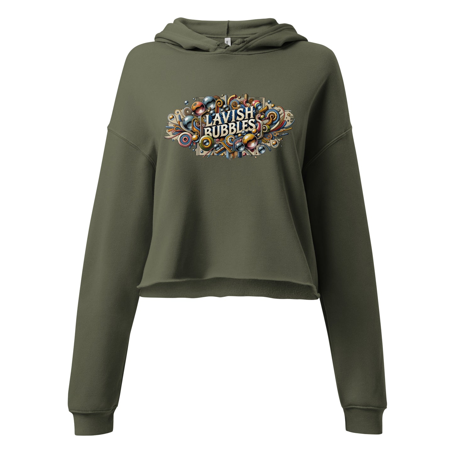 Tribal Bubbles - Crop Hoodie - Lavish Bubbles - LAVISH BUBBLES