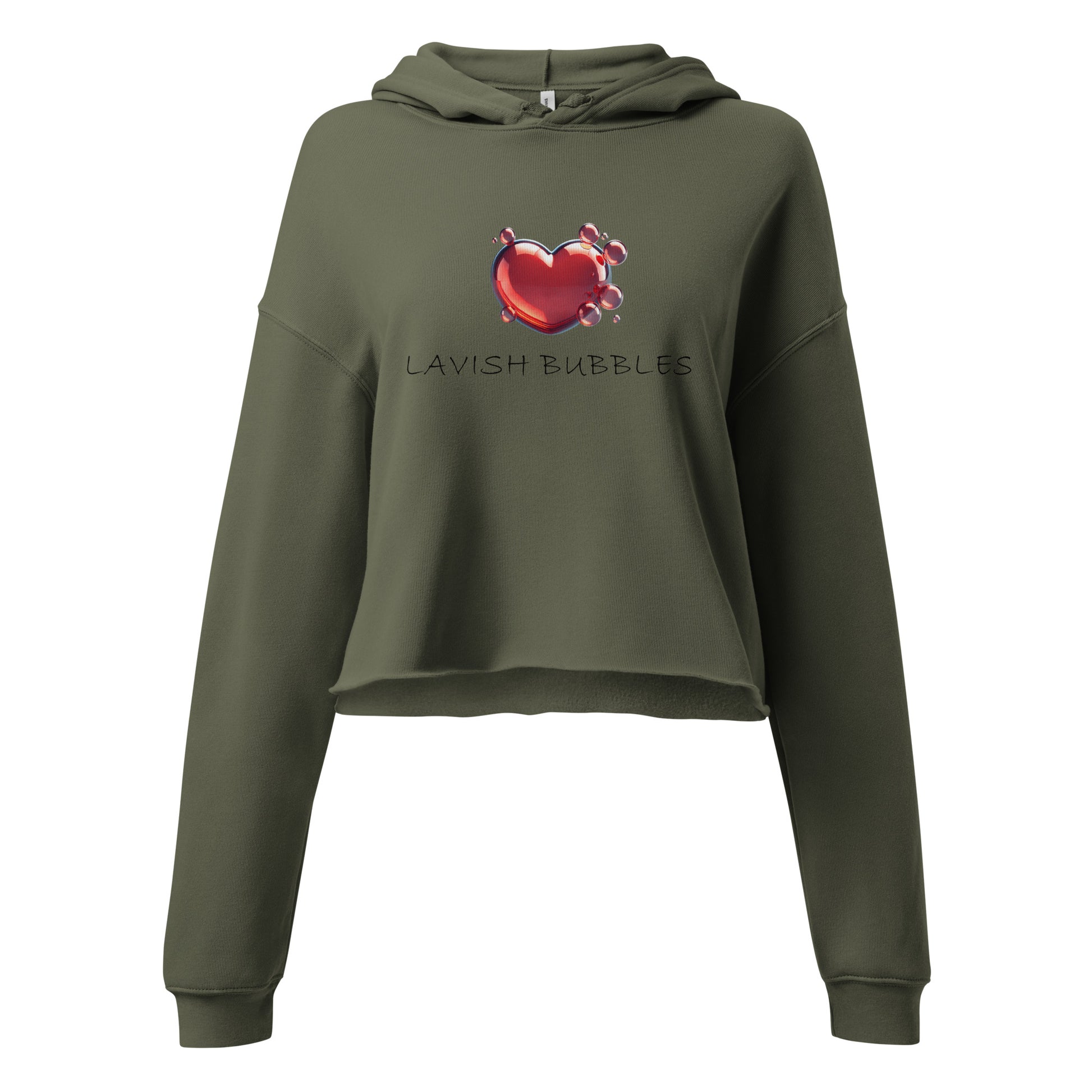 Bubble heart - Crop Hoodie - Lavish Bubbles - LAVISH BUBBLES