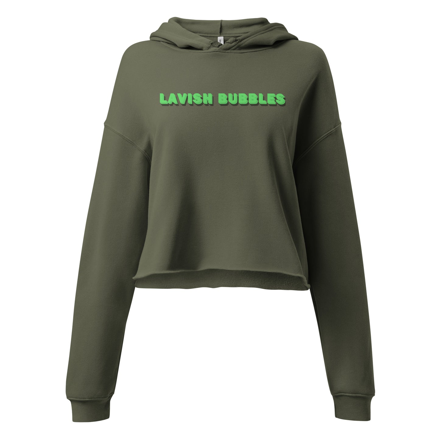 Green name - Crop Hoodie - Lavish bubbles - LAVISH BUBBLES