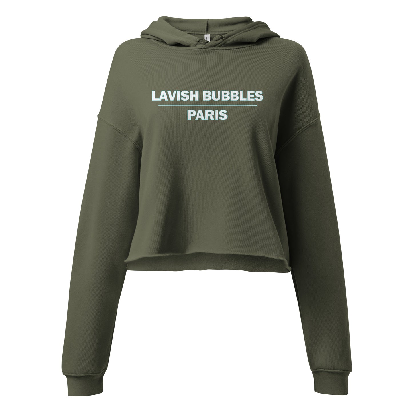 Laser name - Crop Hoodie - Lavish Bubbles - LAVISH BUBBLES