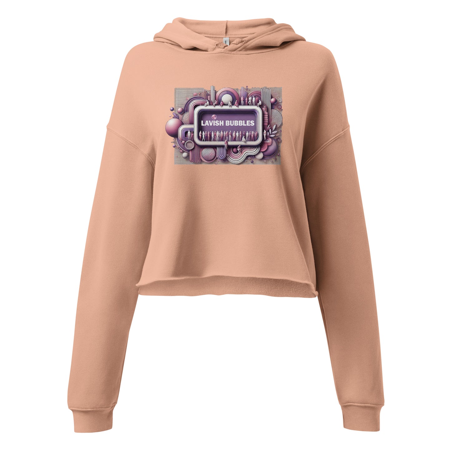 Purple crowd - Crop Hoodie - Lavish Bubbles - LAVISH BUBBLES