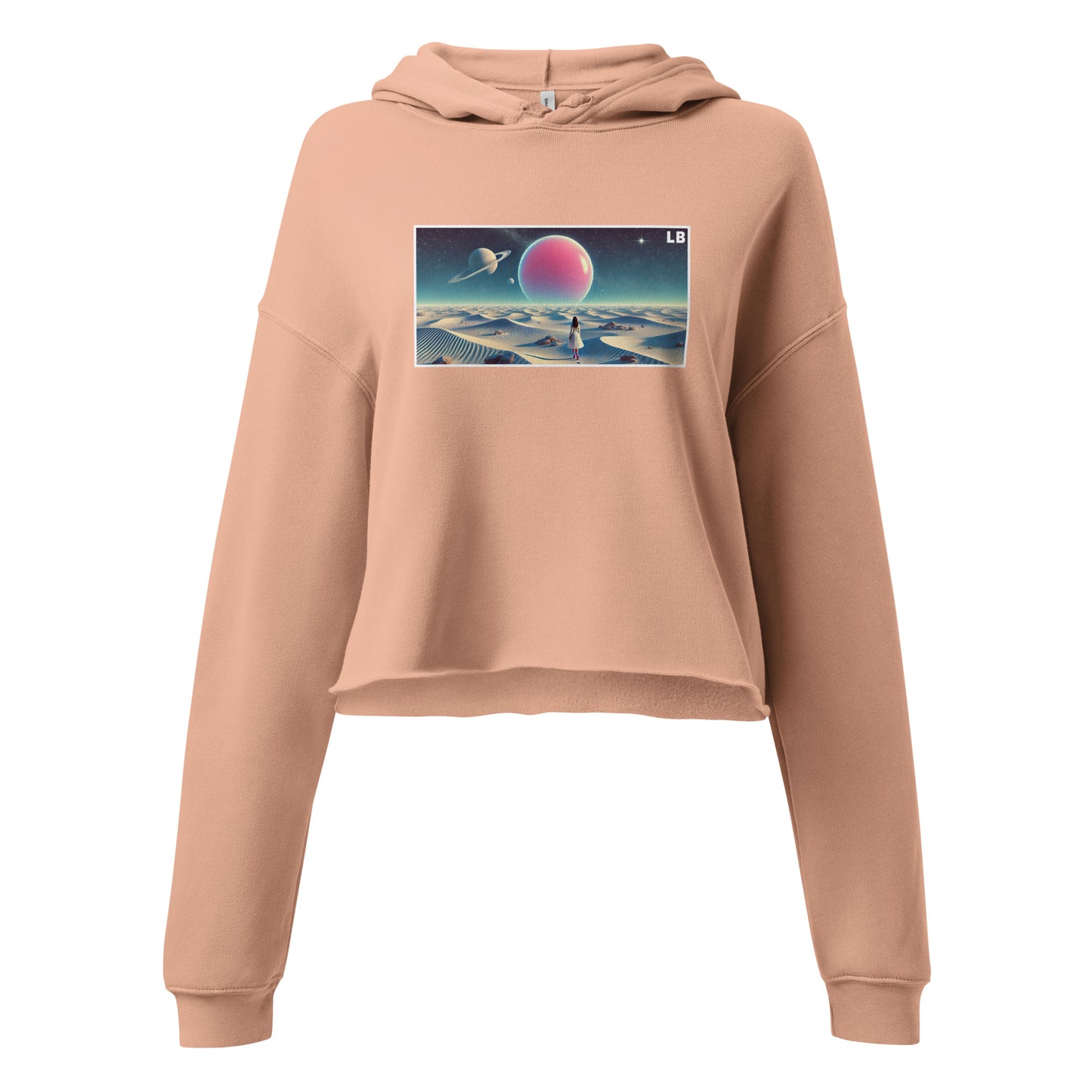 Pink planet - Crop Hoodie - Lavish Bubbles - LAVISH BUBBLES