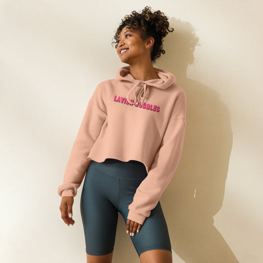 Pink name - Crop Hoodie - Lavish Bubbles - LAVISH BUBBLES