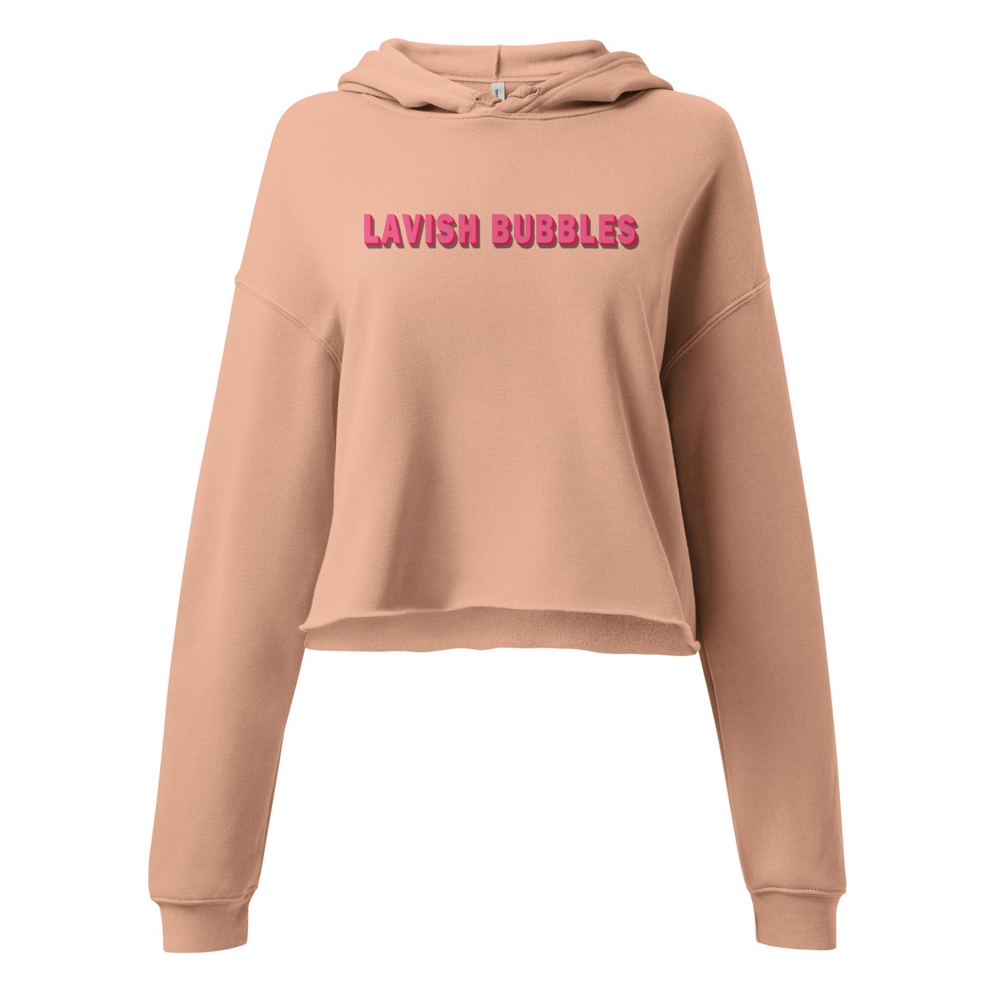 Pink name - Crop Hoodie - Lavish Bubbles - LAVISH BUBBLES