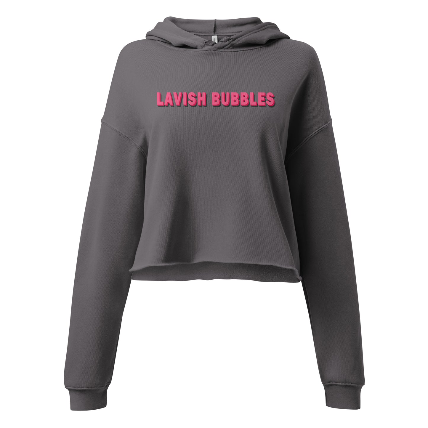 Pink name - Crop Hoodie - Lavish Bubbles - LAVISH BUBBLES