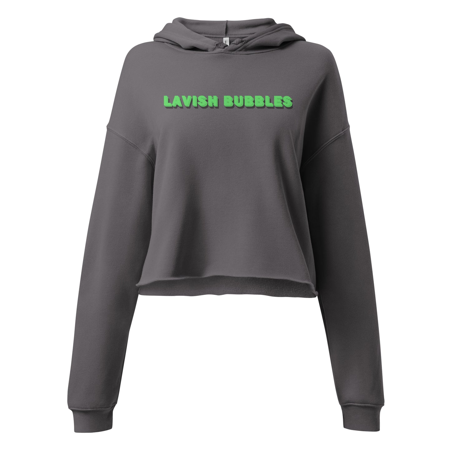 Green name - Crop Hoodie - Lavish bubbles - LAVISH BUBBLES