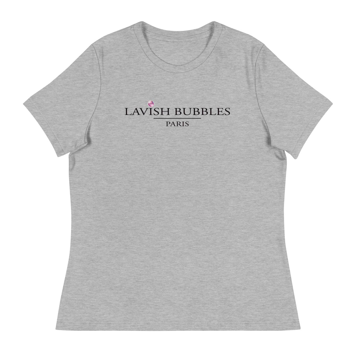 Lavish Bubbles Paris (black) - Women's Relaxed T-Shirt - Lavish Bubbles - LAVISH BUBBLES