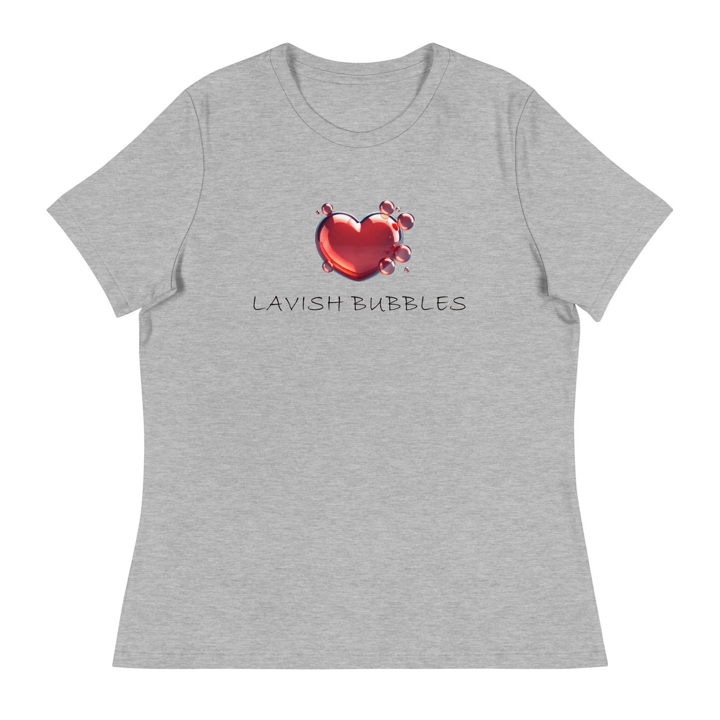 Bubble heart - Women's Relaxed T-Shirt - Lavish Bubbles - LAVISH BUBBLES