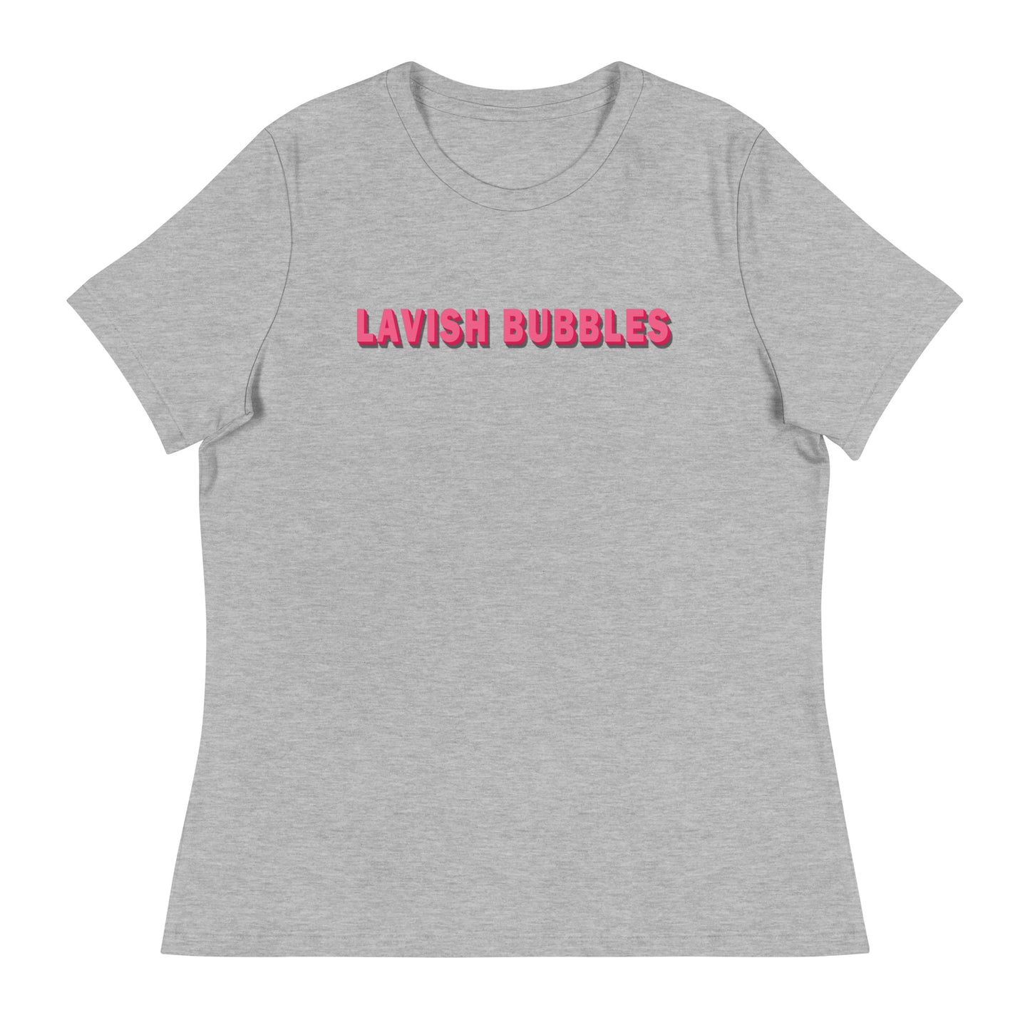 Pink name - Women's Relaxed T-Shirt - Lavish Bubbles - LAVISH BUBBLES