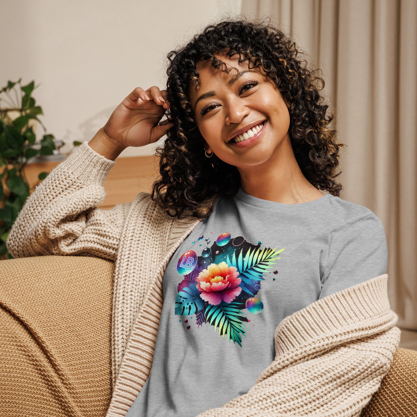 colorful flower - T-shirt pour femmes