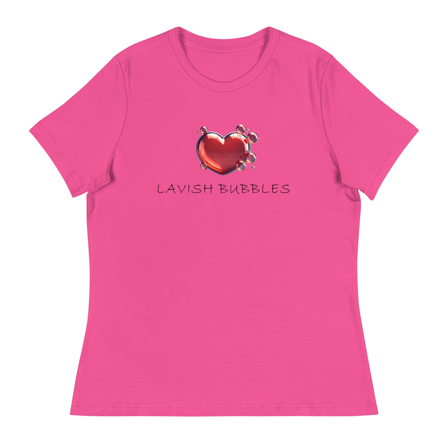 Bubble heart - Women's Relaxed T-Shirt - Lavish Bubbles - LAVISH BUBBLES