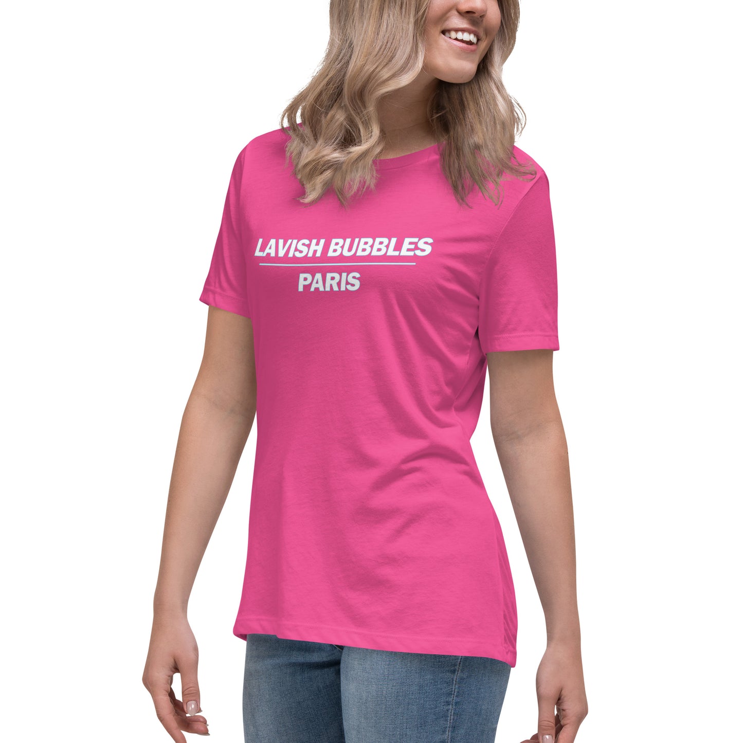 Laser name - Women's Relaxed T-Shirt - Lavish Bubbles - LAVISH BUBBLES