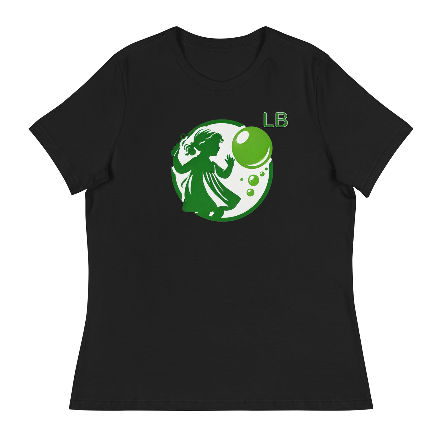 Green Girl - Women's Relaxed T-Shirt - Lavish Bubbles - LAVISH BUBBLES