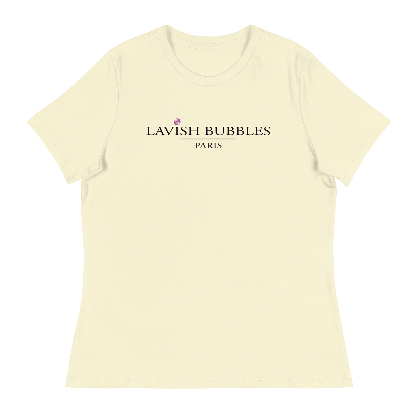 Lavish Bubbles Paris (black) - Women's Relaxed T-Shirt - Lavish Bubbles - LAVISH BUBBLES