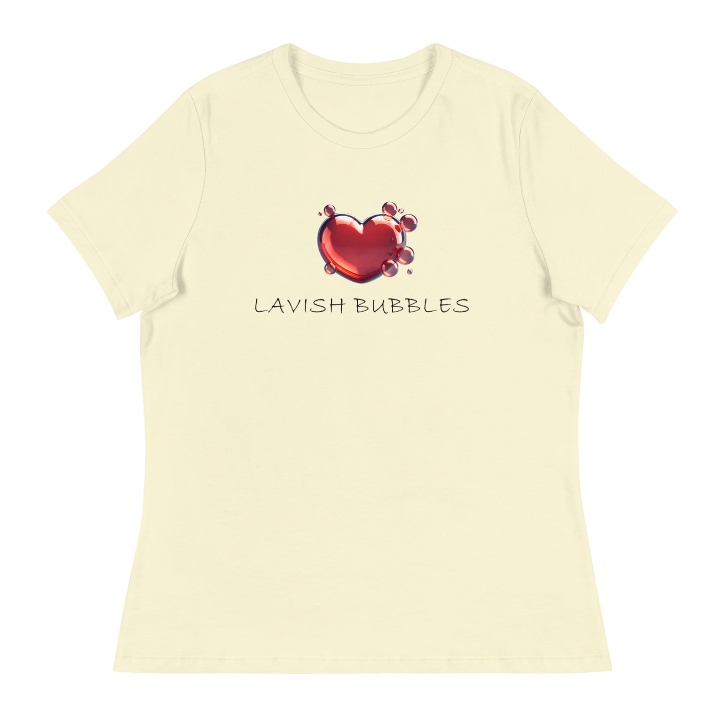 Bubble heart - Women's Relaxed T-Shirt - Lavish Bubbles - LAVISH BUBBLES