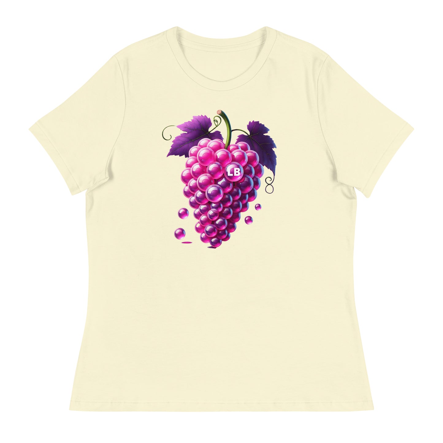 Grapes - Women's Relaxed T-Shirt - Lavish Bubbles - LAVISH BUBBLES