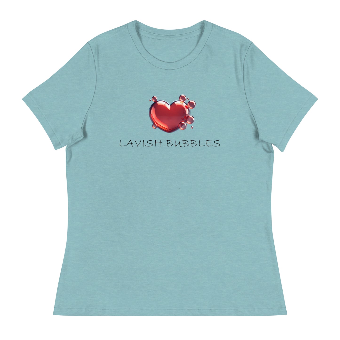 Bubble heart - Women's Relaxed T-Shirt - Lavish Bubbles - LAVISH BUBBLES