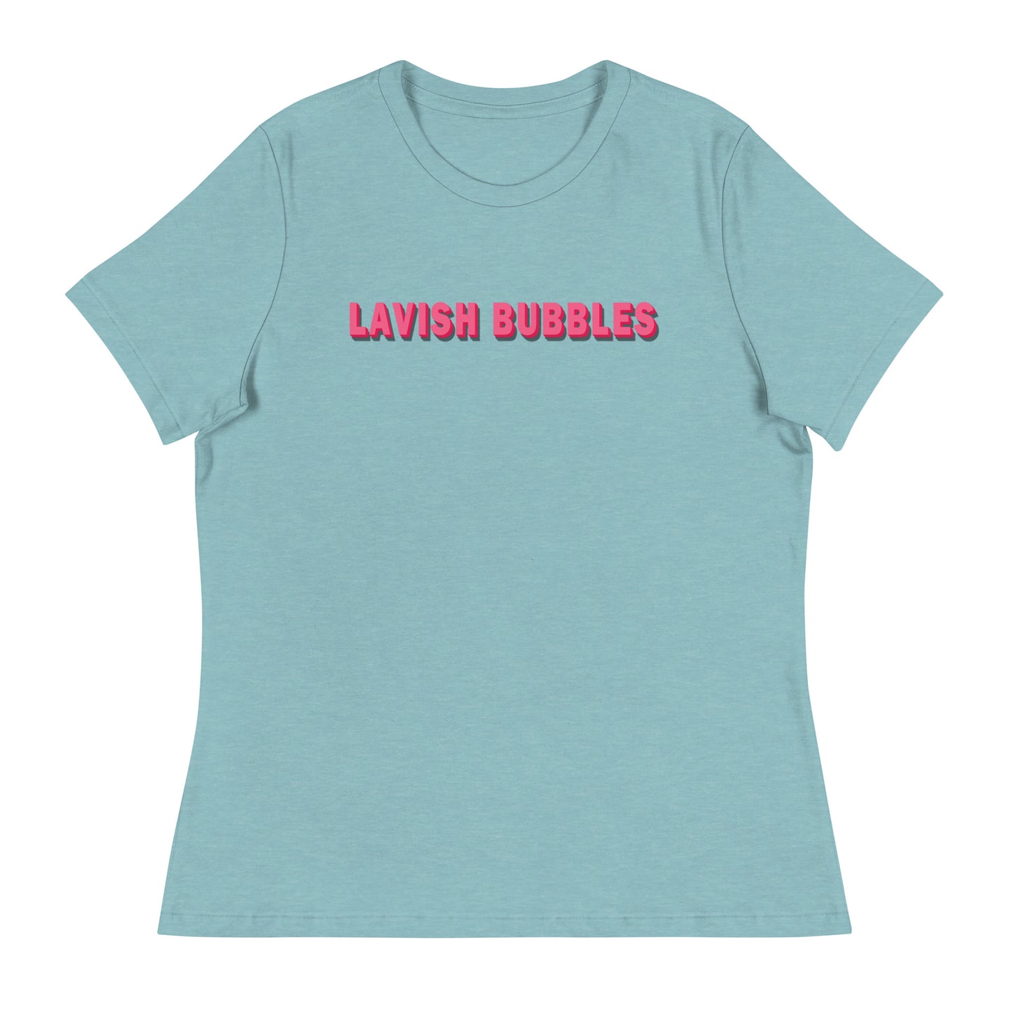 Pink name - Women's Relaxed T-Shirt - Lavish Bubbles - LAVISH BUBBLES