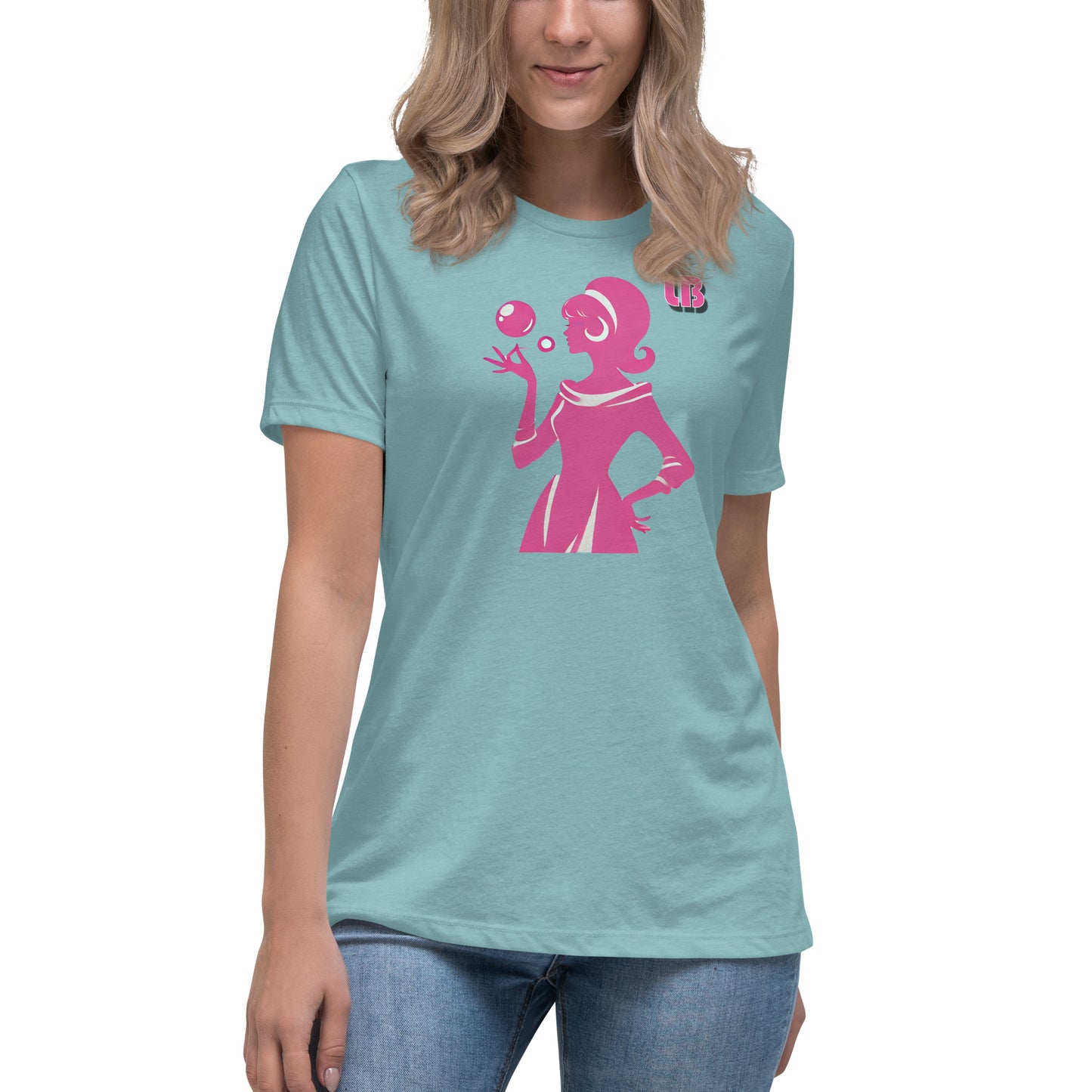 Pink 60s - Women's Relaxed T-Shirt - Lavish Bubbles - LAVISH BUBBLES