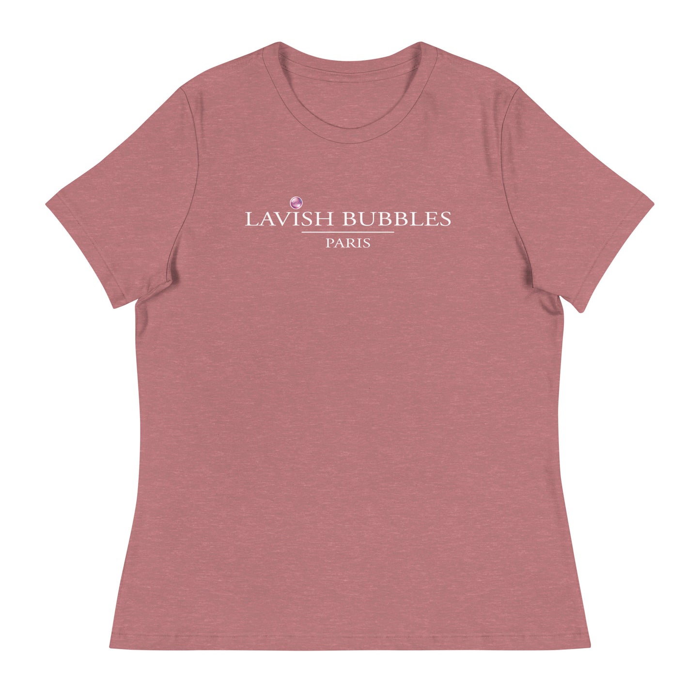 Lavish Bubbles Paris Logo (white) - Women's Relaxed T-Shirt - LAVISH BUBBLES