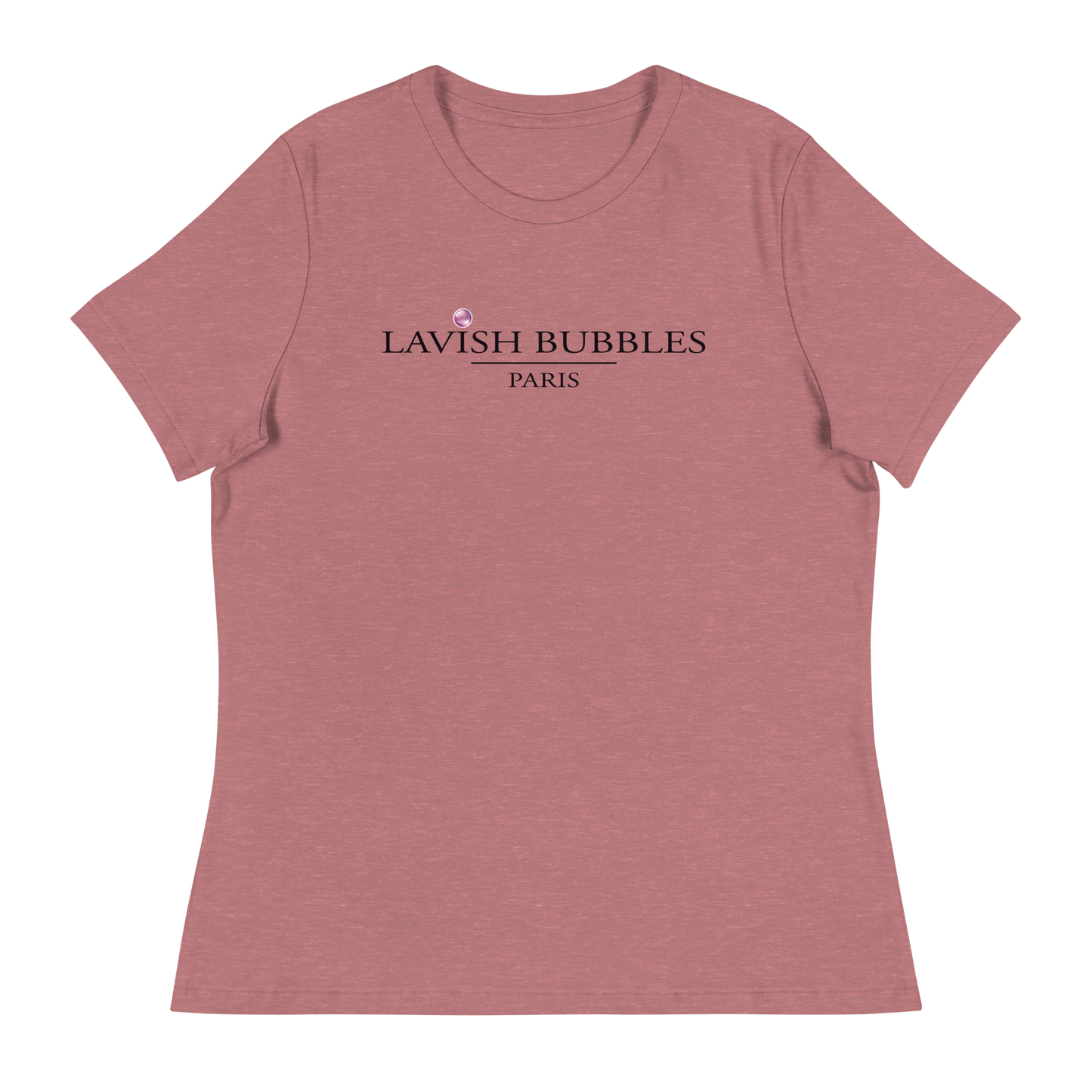 Lavish Bubbles Paris (black) - Women's Relaxed T-Shirt - Lavish Bubbles - LAVISH BUBBLES