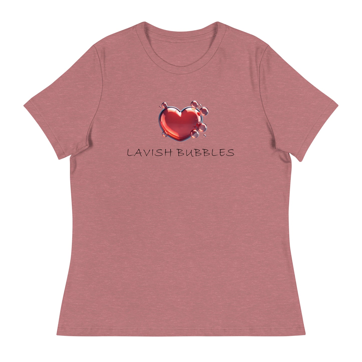 Bubble heart - Women's Relaxed T-Shirt - Lavish Bubbles - LAVISH BUBBLES