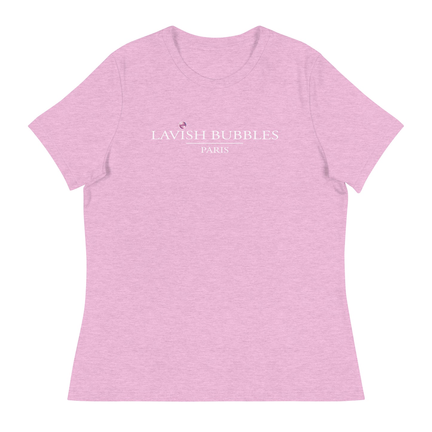 Lavish Bubbles Paris Logo (white) - Women's Relaxed T-Shirt - LAVISH BUBBLES