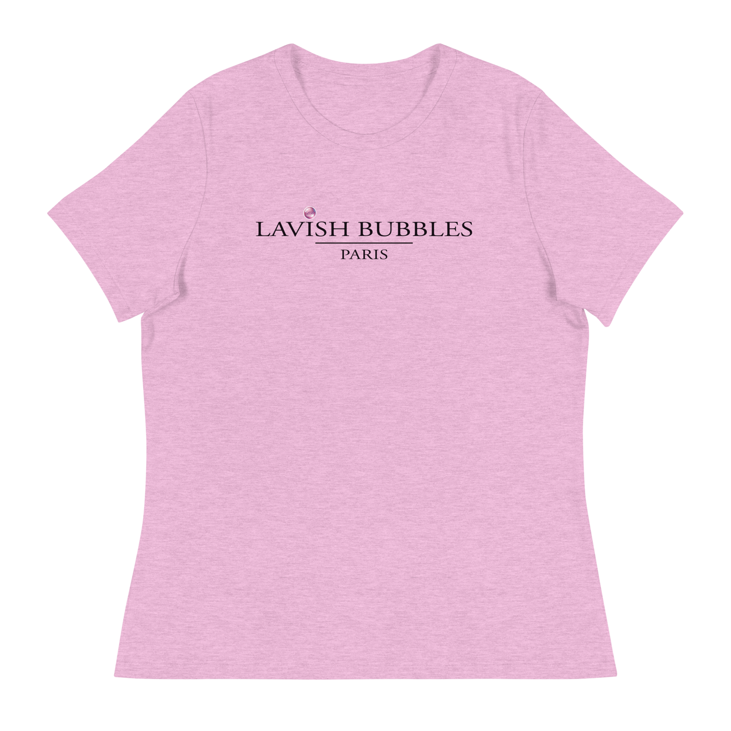 Lavish Bubbles Paris (black) - Women's Relaxed T-Shirt - Lavish Bubbles - LAVISH BUBBLES