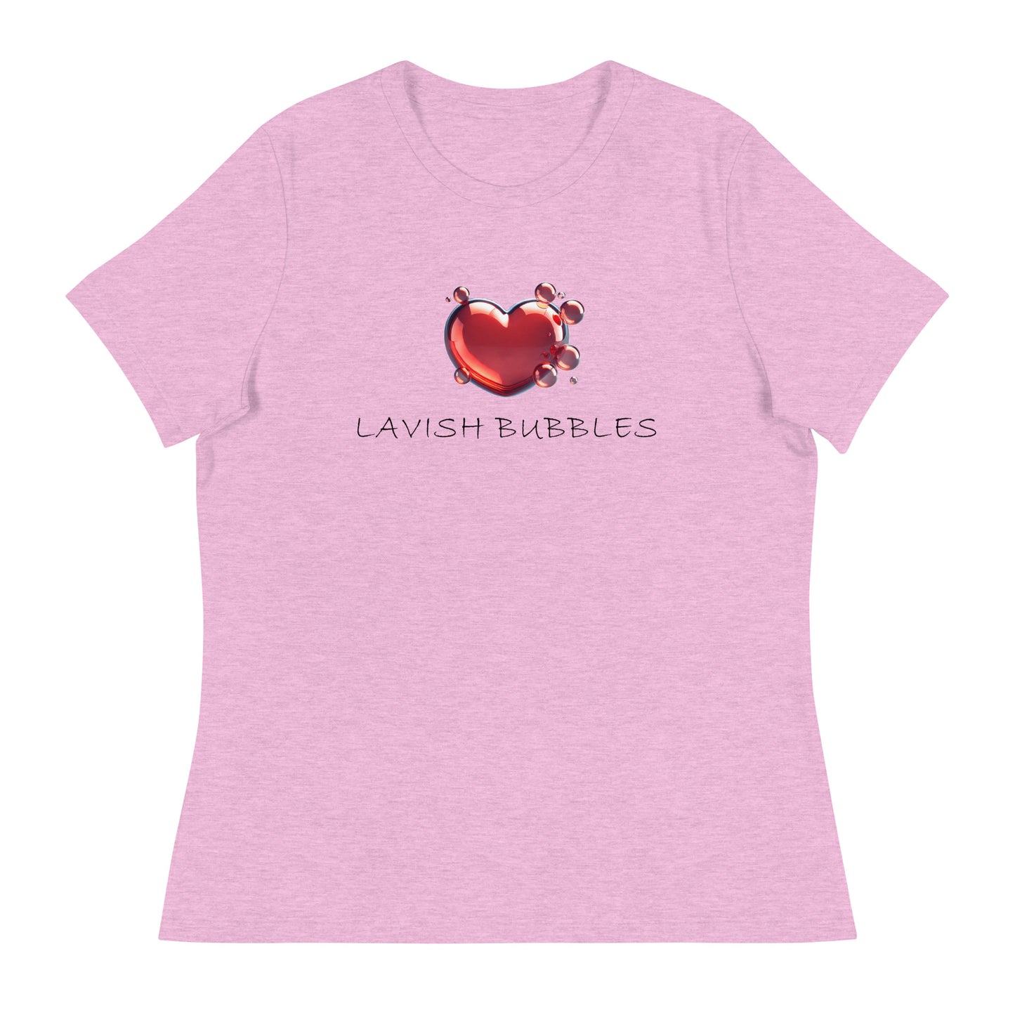 Bubble heart - Women's Relaxed T-Shirt - Lavish Bubbles - LAVISH BUBBLES