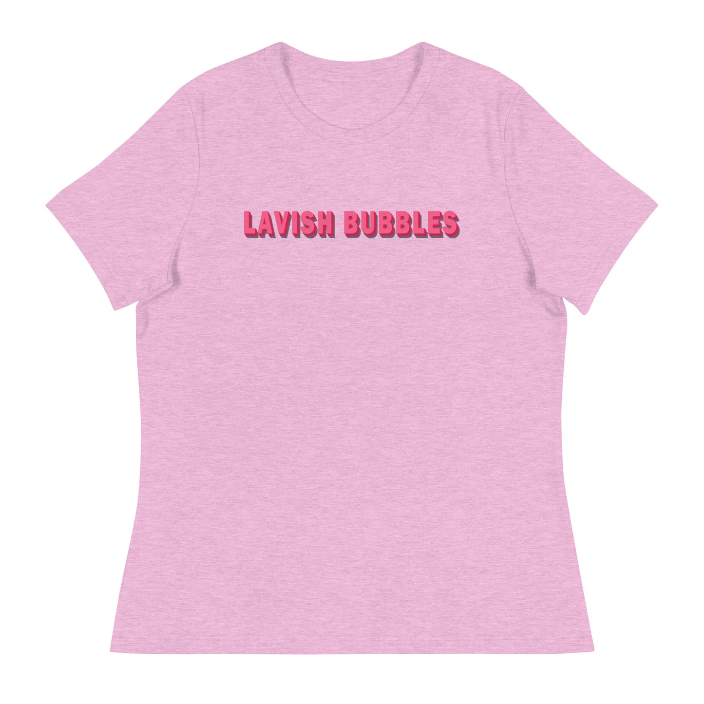 Pink name - Women's Relaxed T-Shirt - Lavish Bubbles - LAVISH BUBBLES