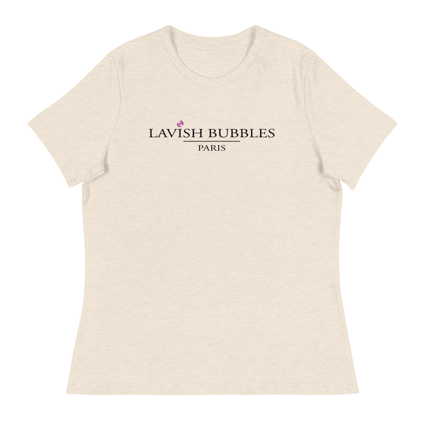 Lavish Bubbles Paris (black) - Women's Relaxed T-Shirt - Lavish Bubbles - LAVISH BUBBLES