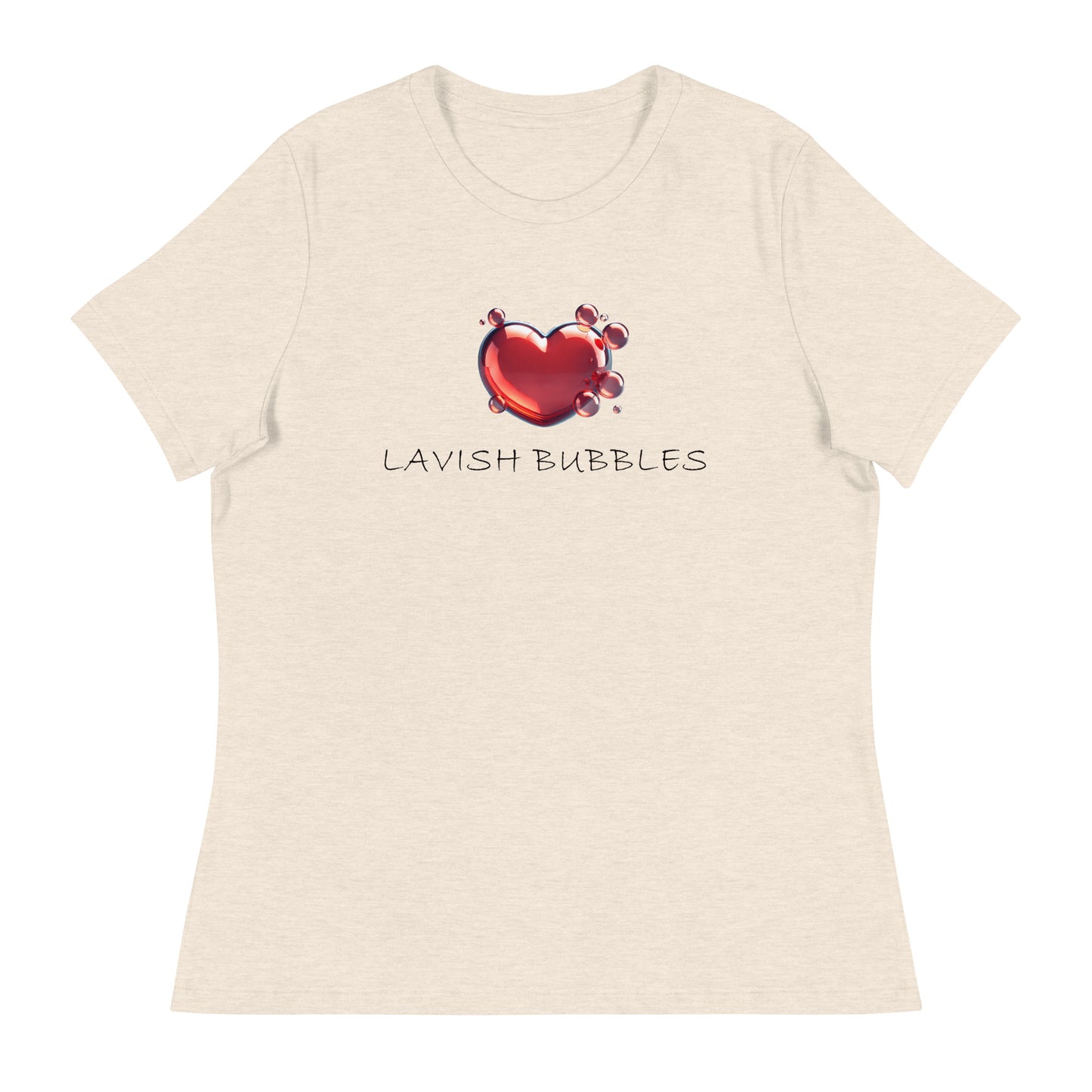 Bubble heart - Women's Relaxed T-Shirt - Lavish Bubbles - LAVISH BUBBLES