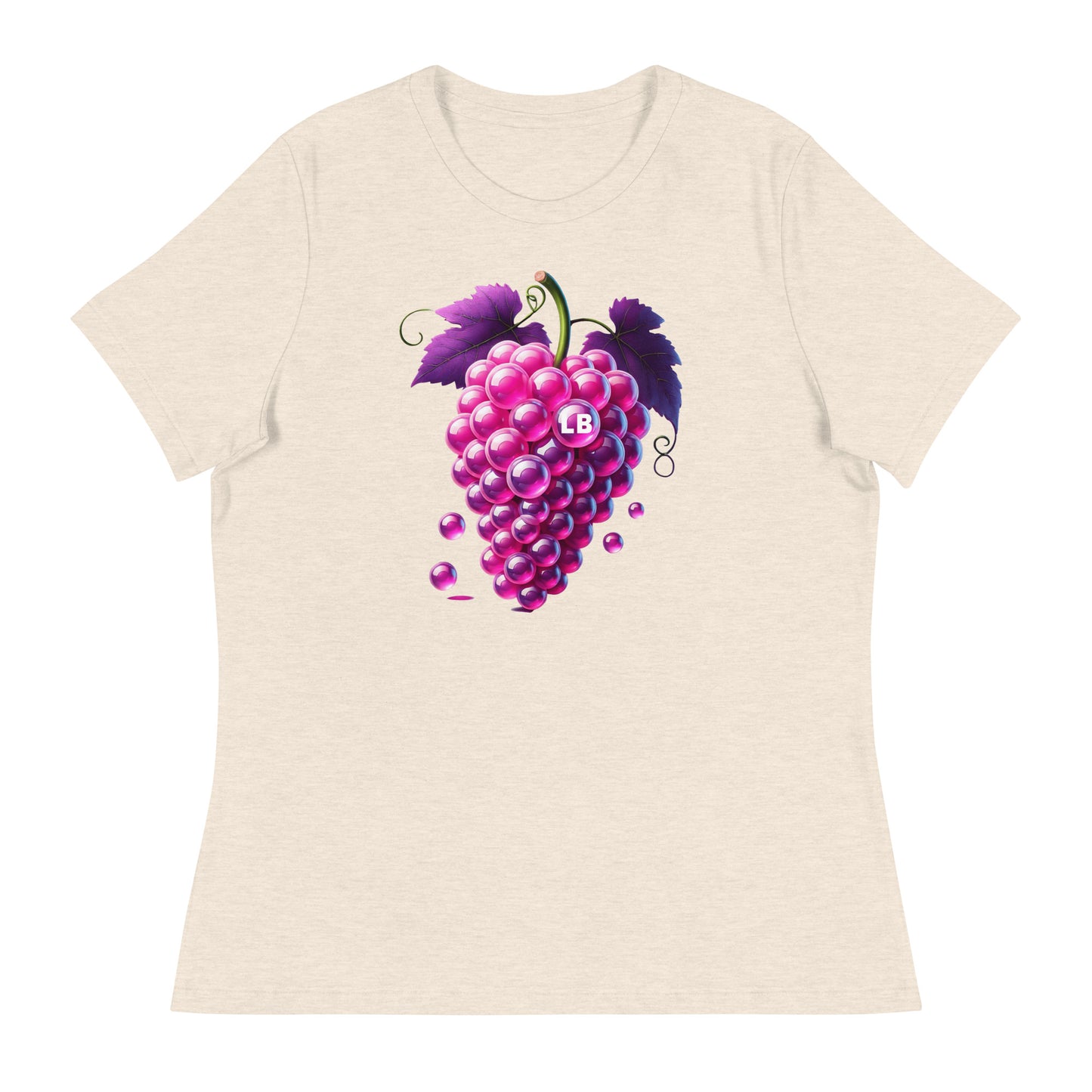 Grapes - Women's Relaxed T-Shirt - Lavish Bubbles - LAVISH BUBBLES