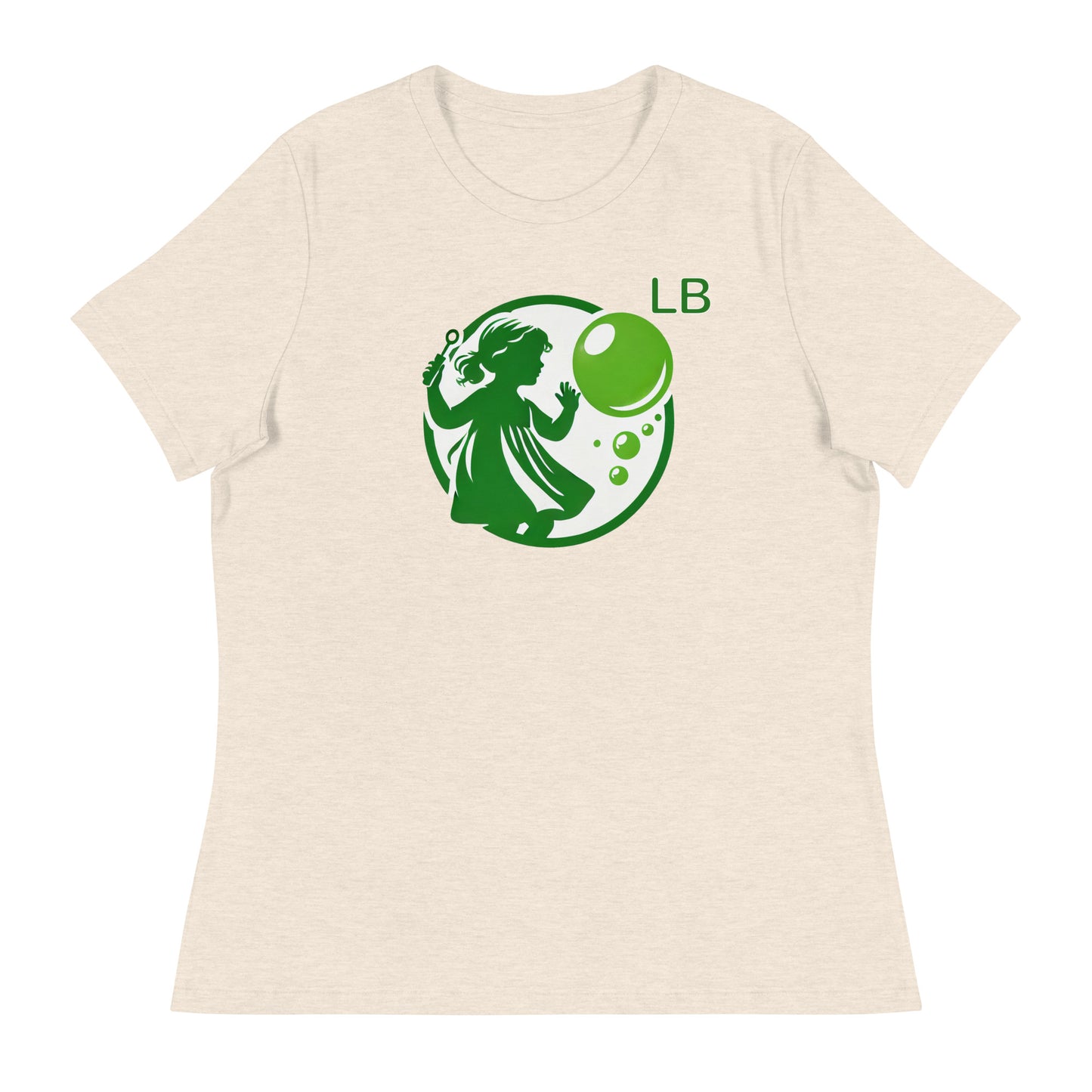 Green Girl - Women's Relaxed T-Shirt - Lavish Bubbles - LAVISH BUBBLES