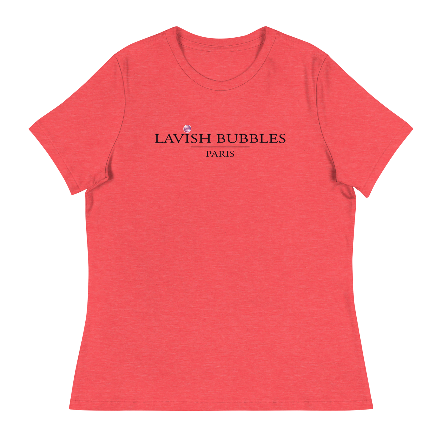 Lavish Bubbles Paris (black) - Women's Relaxed T-Shirt - Lavish Bubbles - LAVISH BUBBLES