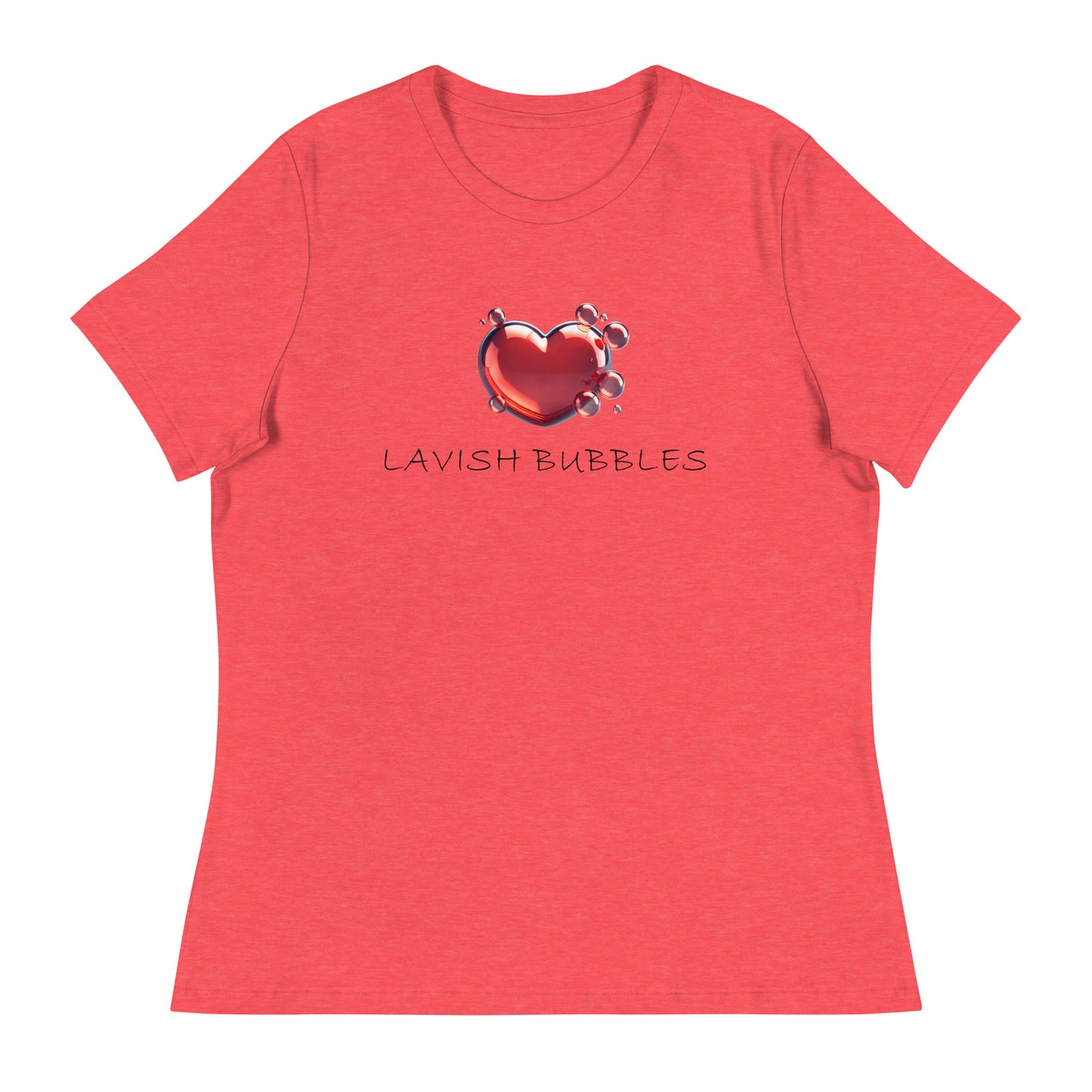 Bubble heart - Women's Relaxed T-Shirt - Lavish Bubbles - LAVISH BUBBLES