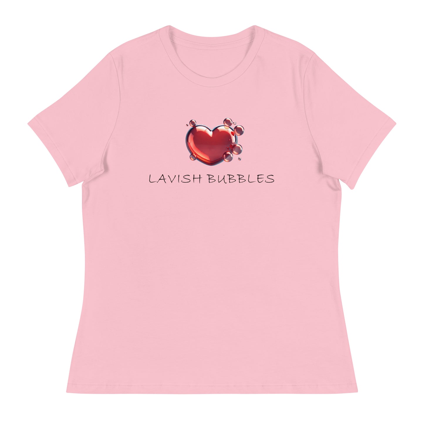 Bubble heart - Women's Relaxed T-Shirt - Lavish Bubbles - LAVISH BUBBLES