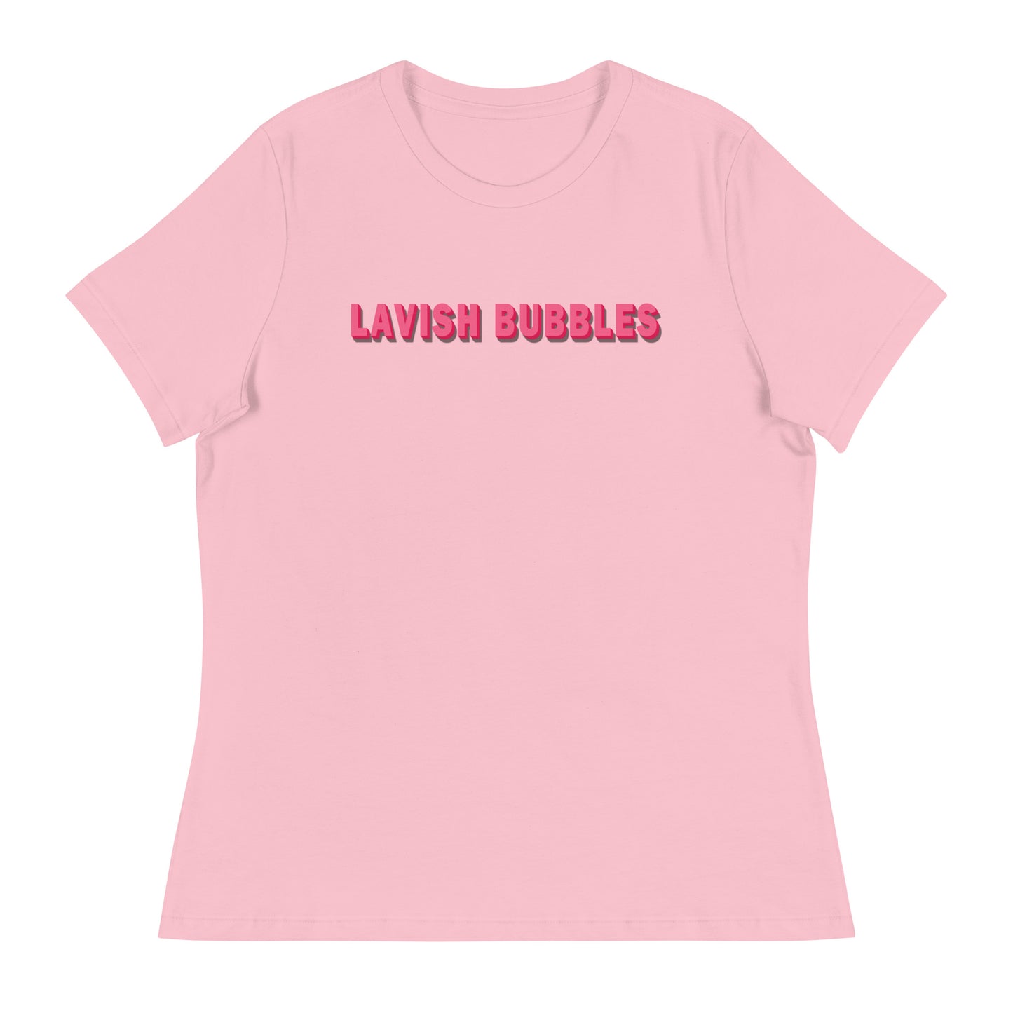 Pink name - Women's Relaxed T-Shirt - Lavish Bubbles - LAVISH BUBBLES