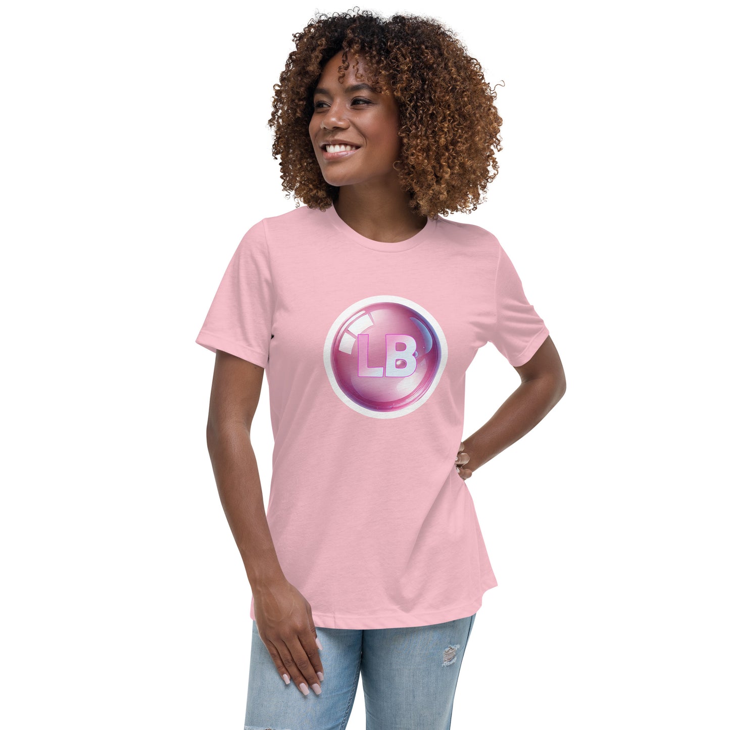 Big pink Bubble - Women's Relaxed T-Shirt - Lavish Bubbles - LAVISH BUBBLES