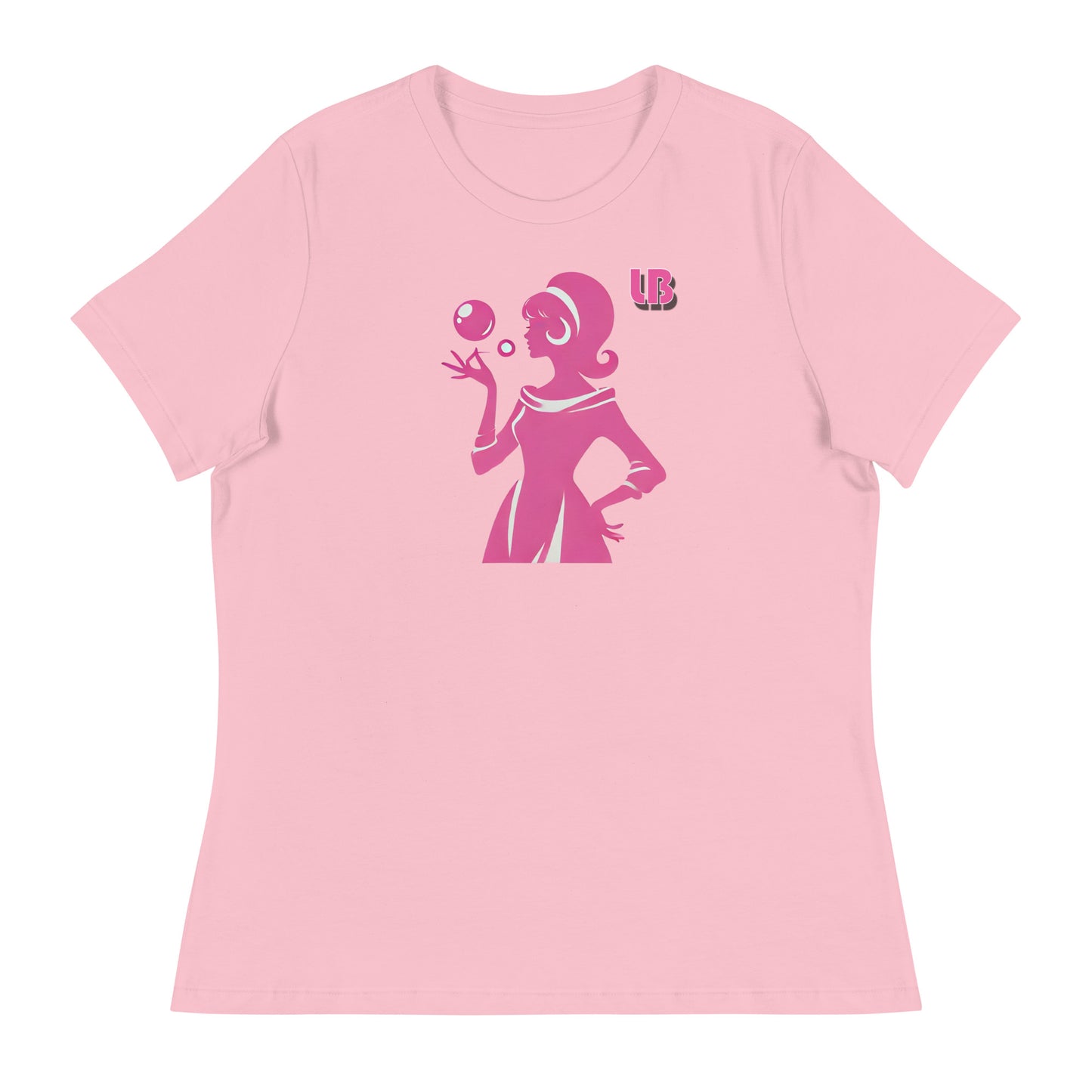 Pink 60s - Women's Relaxed T-Shirt - Lavish Bubbles - LAVISH BUBBLES