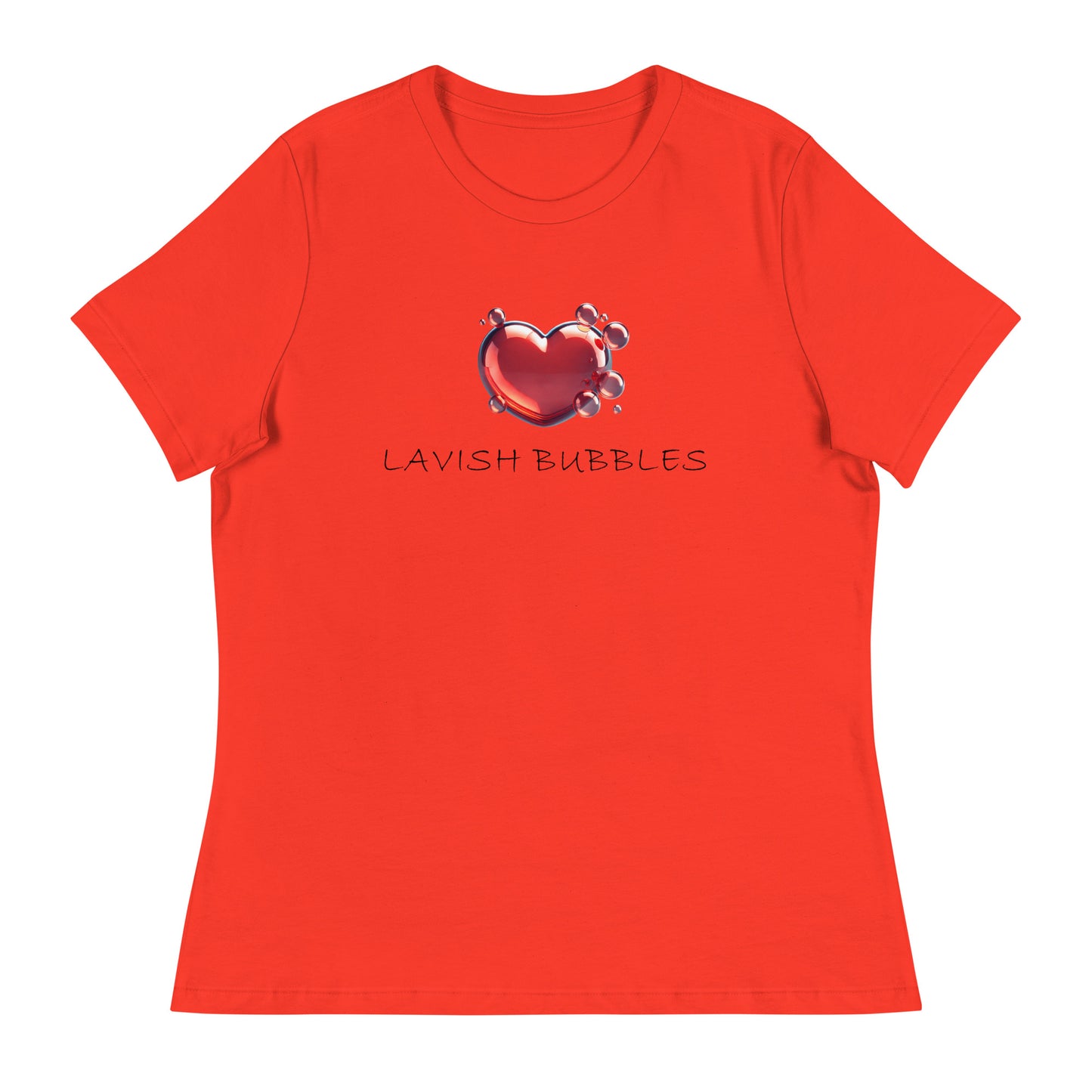 Bubble heart - Women's Relaxed T-Shirt - Lavish Bubbles - LAVISH BUBBLES