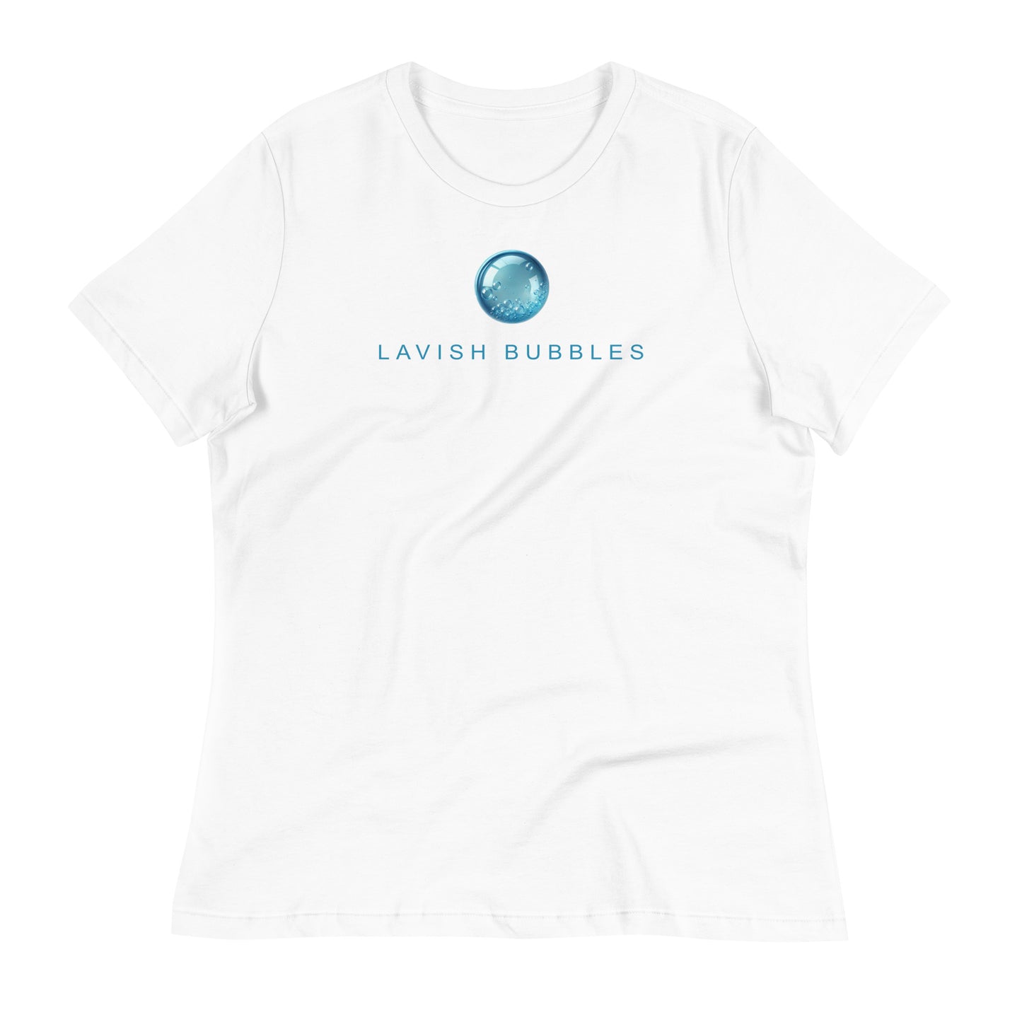 Blue Bubble - Women's Relaxed T-Shirt - Lavish Bubbles - LAVISH BUBBLES